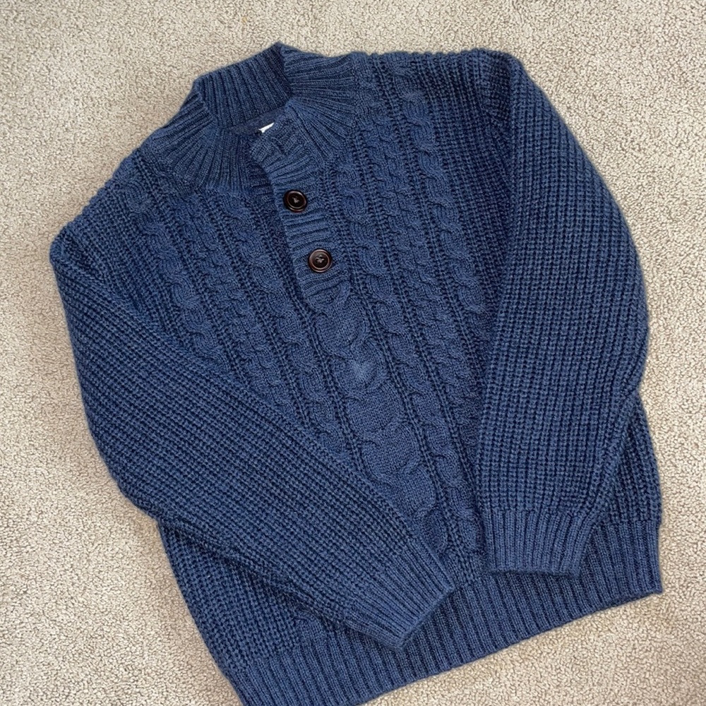 Janie and Jack Blue Cable Sweater